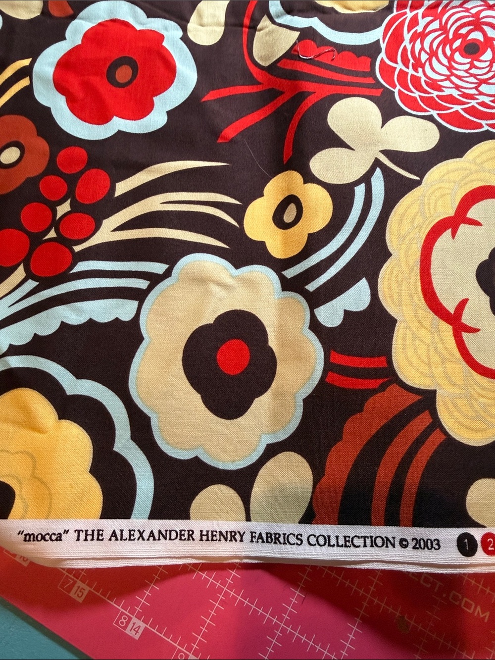 OOP Collector Alexander Henry  Floral Cotton Fabric 3 1/3yd